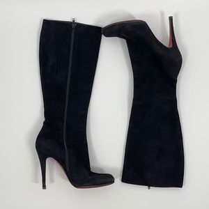 Christian Louboutin Black Suede Boots